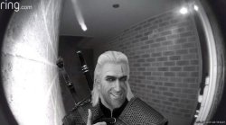 door camera geralt Meme Template