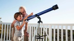 Grandfather Grandson Stargazing Together Meme Template