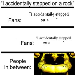 "I accidentally stepped on a rock" Meme Template
