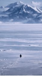 Penguin and mountain Meme Template