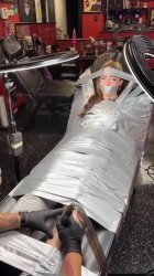 Tied up in tattoo parlour Meme Template