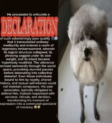 He proceeded to articulate a declaration Meme Template