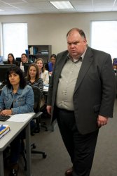 Stone Fat Boy Office workers Boss snicker laughing Meme Template