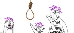 3 trannies shocked at noose Meme Template