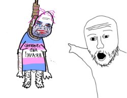 Wojak pointing at a dead tranny Meme Template