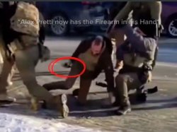 Alex Pretti with gun in hand Meme Template