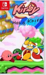 Kirby has a knife Meme Template
