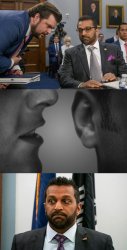 Whispering to Kash Patel Meme Template
