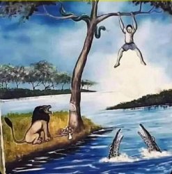 Lion snake croc tree Meme Template