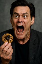 Jim Carrey Spider Biscuit Meme Template