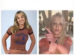Britney Then and Now Meme Template