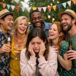 multiple people and only 1 is crying the rest is happy Meme Template