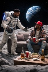 Moon landing Meme Template