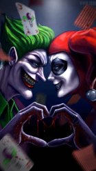Joker and Harley heart hands Meme Template