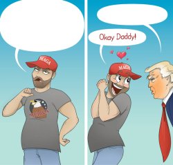MAGA calls trump daddy Meme Template
