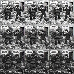 burglers give up after getting into house when they see big mess Meme Template