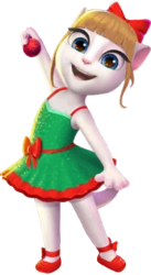 My talking angela wearing a merry mini dress Meme Template