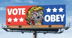 Donald Trump Obey billboard vote Meme Template