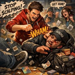 Beating up scalper tcg Meme Template