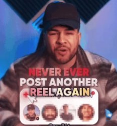 never post another reel again Meme Template