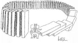 Domino chain with unforeseen consequence's Meme Template