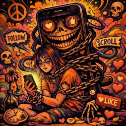 unhealthy relationship with phone/social media Meme Template