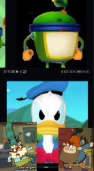 Donald duck and his friends are angry Meme Template