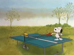 Snoopy table tennis gif Meme Template