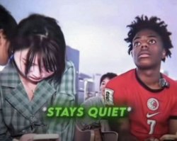 Stays quiet Meme Template