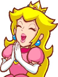 Princess Peach happy clapping Meme Template