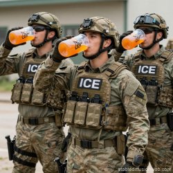 ICE Trump's terrorists, thugs, and traitors Orange Kool-Aid Meme Template