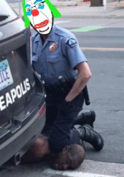 Joker Cobson kneels on george Floyd's neck Meme Template