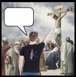 Fascist pointing at refugee Meme Template