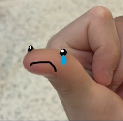 Gerald the sad thumb-frog Meme Template