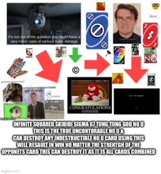 INFINITE SQUARED SKIBIDI SIGMA 67 TUNG TUNG GOD NO U Meme Template