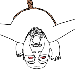 Wojak hanging upside down Meme Template