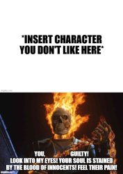 Ghost Rider Takes Vengeance On X Meme Template