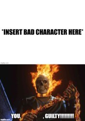 Ghost Rider Finds X Guilty Meme Template
