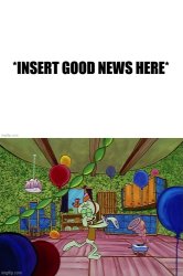 Squidward Celebrates This News Meme Template