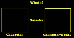 X Smacks Y's Butt Meme Template