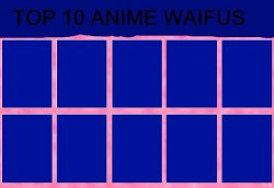 Top 10 Anime Waifus Meme Template