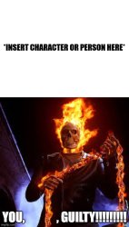Ghost Rider Finds X Guilty Meme Template
