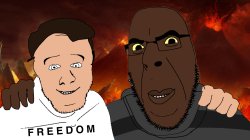 Charlie Kirk and George Floyd in Hell Meme Template