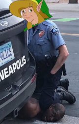 YTP: Derp Link kneels on George Floyd's Neck Meme Template