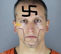 King Derek Chauvin mewing Meme Template