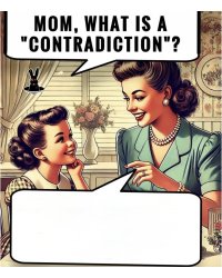 Mom what is a contradiction Meme Template