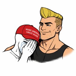 maga wojak + chad Meme Template