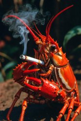 Smoking Lobster Meme Template