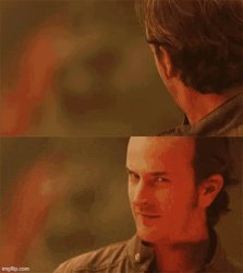 Gabriel looking back at something awful Meme Template