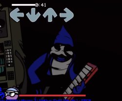 scary Mordecai FNF Meme Template